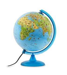 Safari globus podświetlany fizyczny/poli. 25 cm
