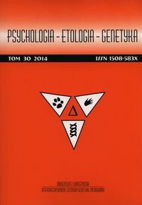 Psychologia Etologia Genetyka 30/2014