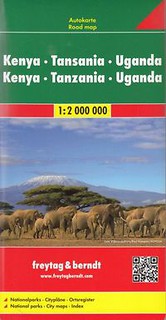Kenia Tanzania Uganda mapa 1:2 000 000