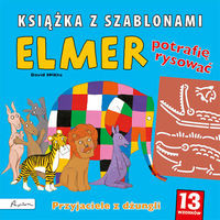 Elmer Przyjaciele z dżunglii Książka z szablonami