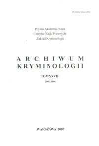 Archiwum kryminologii T XXVIII