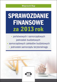 Sprawozdanie finansowe za 2013 rok