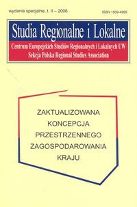 Studia Regionalne i Lokalne. Zaktualizowana koncepcja przestrzennego zagospodarowania kraju