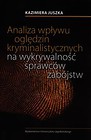 Analiza wpływu oględzin kryminalistycznych na wykrywalność sprawców zabójstw