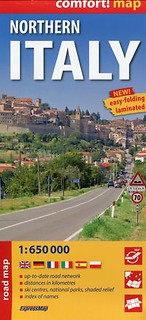 Northern Italy laminowana mapa samochodowa 1:650 000