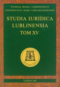 Studia Iuridica Lublinensia t  XV