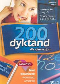 200 dyktand dla gimnazjum + mini słowniczek