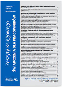 Zeszyty Księgowego Nr 3 Świadczenia dla pracowników