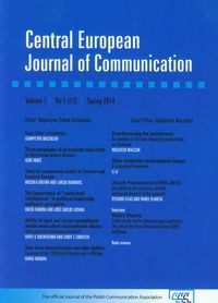 Central European Journal of Communication 7 1(12)Spring 2014